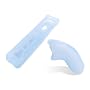 Invero Wii Blue Controller and Nunchuck Silicon Skin Cover for Nintendo Wii Remote Control