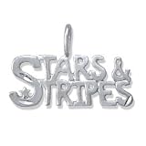 Sterling Silver Stars and Stripes Charm