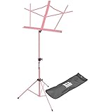 On Stage SM7122PKB Compact Sheet Music Stand with Bag, Pink