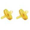 Natursutten BPA-Free Natural Rubber Pacifier, Rounded Small, 0-6 Months, 2 Pack