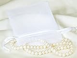 3x4 White Organza Wedding Party Favor Bags- Package of 100