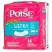 Poise Ultra Absorbency Pads with Side Shields - 14 ea