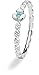 SPINNING Jewelry Damenring 925 Sterling Silber *TWINKLE* Aqua Zirkonia