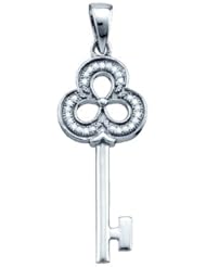 0.08CTW DIAMOND KEY PENDANT