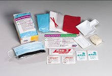 16 piece Bodily fluid clean-up pack- disposable tray- 1 ea. At Home Emergency