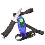 420 Stainless Steel Full Tang Sharp Tip Dive Knife 4 3/8" Blade - Blue