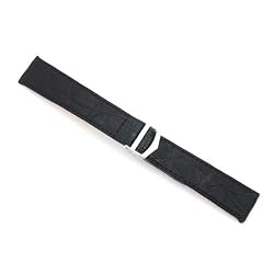 Black Genuine Crocodile Strap 18mm