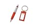 Red & Silver Ballpoint Pen Keychain Key Chain Set