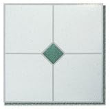 45 Pieces 12X12 Vinyl Stick-On Tiles With Green Single Diamond Self Adhesive Flooring RT4042