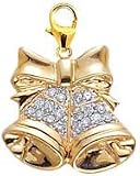 Bells, 14K Gold Diamond Charm