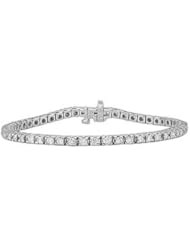 Diamond Row Bracelet 14K White Gold - 2.00 CT Diamonds