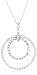 10k Choice of White or Yellow Gold Diamond Double Circle Pendant (1/4 cttw, I-J Color, I2-I3 Clarity)