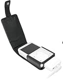 Noreve Tradition Black Leather Case For Creative Vision:M 30GB With Removable Belt Clip And Snap Closure