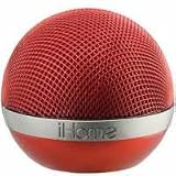 iHome iDM8R Rechargeable Portable Bluetooth Speaker (Red)