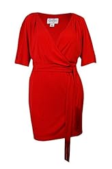 Dolman Belted Wrap Polyester/Spandex  Dress