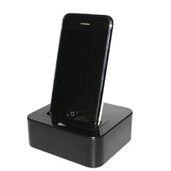 Paserro Dockingstation (USB) mit Audio Out inkl. Netzladeger�t f�r Apple iPhone 3G / 3G S - Farbe: schwarz