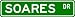 SOARES Street Name Sign ~ Personalized Family Lastname Sign ~ Gameroom, Basement, Garage Sign