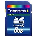 Transcend 8 GB SDHC Class 6 Flash Memory Card TS8GSDHC6