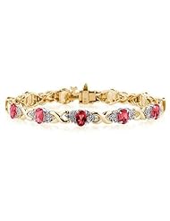 14k Yellow Gold Diamond and Ruby Bracelet