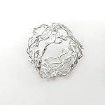 Unique Filigree Wirework Wide Band Sterling Silver Ring (Size 6,7,8,9,10)