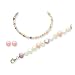 Sterling Silver Multicolored Cult Pearl Earring/Bracelet/Necklace Set