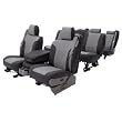 Coverking CSC1A9CH7423 Charcoal/Black Leatherette Custom Seat Cover