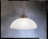 1 Lt Pendant, Tannery Bronze, Etched glass