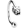 Silver 925 16 Gauge Dragon Circular Barbell