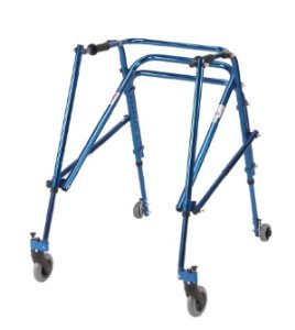 Drive Medical Nimbo Rehab Lightweight Posterior Posture Walker, Midnight Blue, Youth Adult
