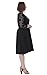 Sapphyra Women's Plus Round Neck 3 4 Sleeve Pleated Lace Midi Dress Size 1X-5X
