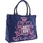 Juicy Couture Large Juicy Now Cadet Blue Canvas Tote Bag