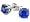 0.95 cts Genuine Round 4.8 mm Sapphire Screw Back Earring Studs in 14k White Gold