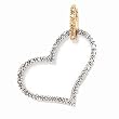 14k Two-Tone Gold & Diamond Heart Pendant (0.25ctw)