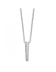 MMA Silver - 18 inch 10 Graduated CZ Drop Necklace