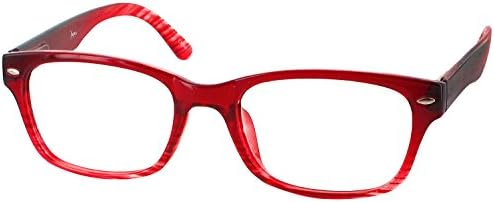 Get Smart Single Vision Full Frame Designer Reading Glasses, Poison Lipstick Red, +4.00