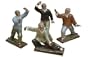 Chinese Tai Chi set of figures - hand glazed ceramic