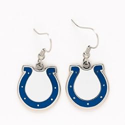 Indianapolis Colts Enameled Team Logo Dangle Earrings
