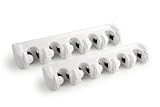 MOP & BROOM HOLDER HOLDS 10 BROOMS OR MOPS - TWIN PACK