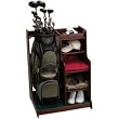 J.G. Hickory Wood Single Club/Bag Organizer-Walnut Finish