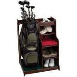 J.G. Hickory Wood Single Club/Bag Organizer-Walnut Finish