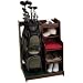 J.G. Hickory Wood Single Club Bag Organizer Walnut Finish