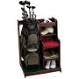 J.G. Hickory Wood Single Club Bag Organizer Walnut Finish
