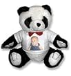Custom Photo Panda Bear Stuffed Animal w/T-Shirt Personalized From Your Favorite Photo