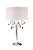 Modern Contemporary Crystal Silver Table Lamp