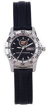 Cadillac Break Through Leather Women's Black Dial 3 Hand Day Date Watch 28016