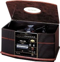 DENON 昭和・音聴箱 レコード/CD/カセット/ラジオ搭載 卓上型ステレオ GP-S50