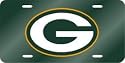 Green Bay Packers Laser Cut Green License Plate