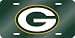 Green Bay Packers Laser Cut Green License Plate