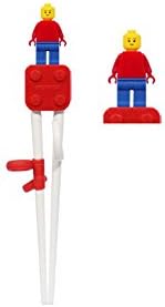 Oxford Brick Figure Chopstick for Toddler Kid Children (BPA FREE / NON-TOXIC PRODUCT) / Lego Brick Compatible (Right hand) (Red)