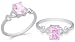 Jewelry : Radiant Cut Pink Cz Ring Sterling Silver Size 7